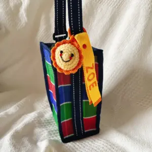 刺繡姓名條-背包姓名條-客製英文名-茄芷飲料袋